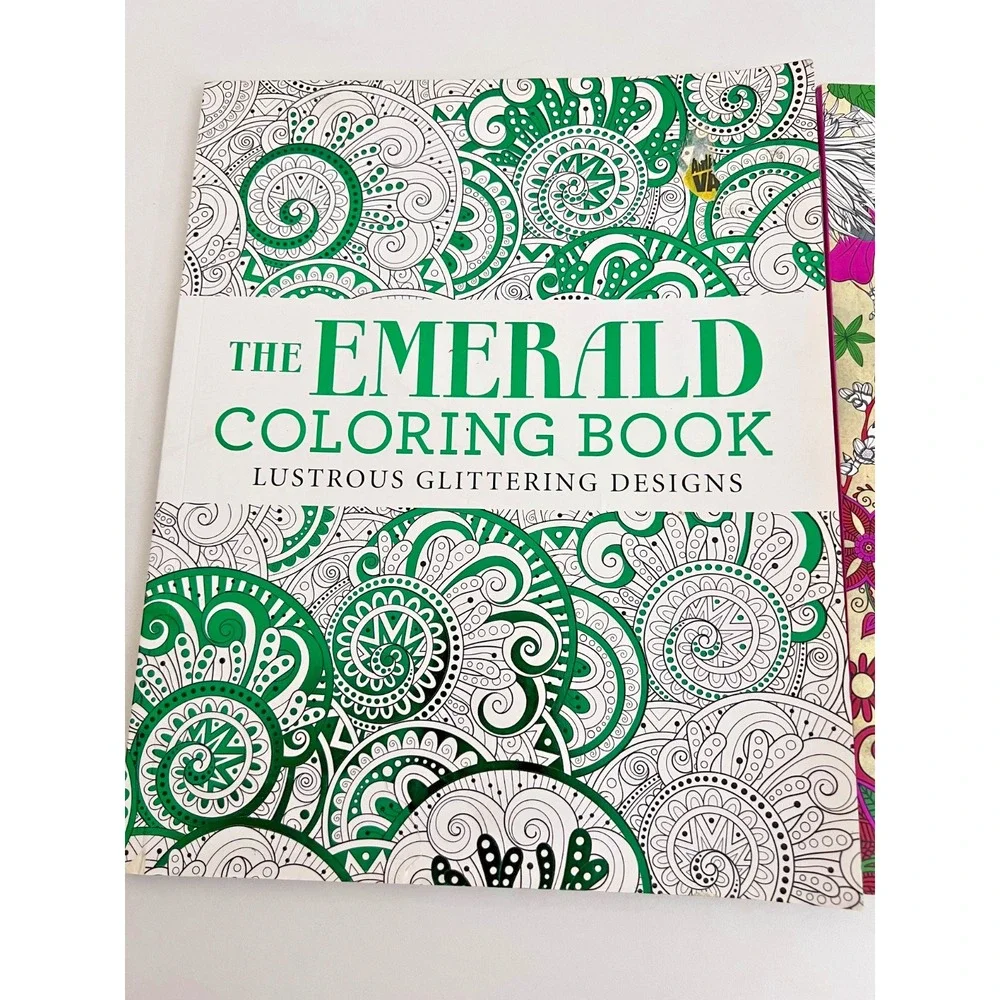 Inspired‎ Coloring Books FLOWERS & Emerald Coloring (Set of 2)